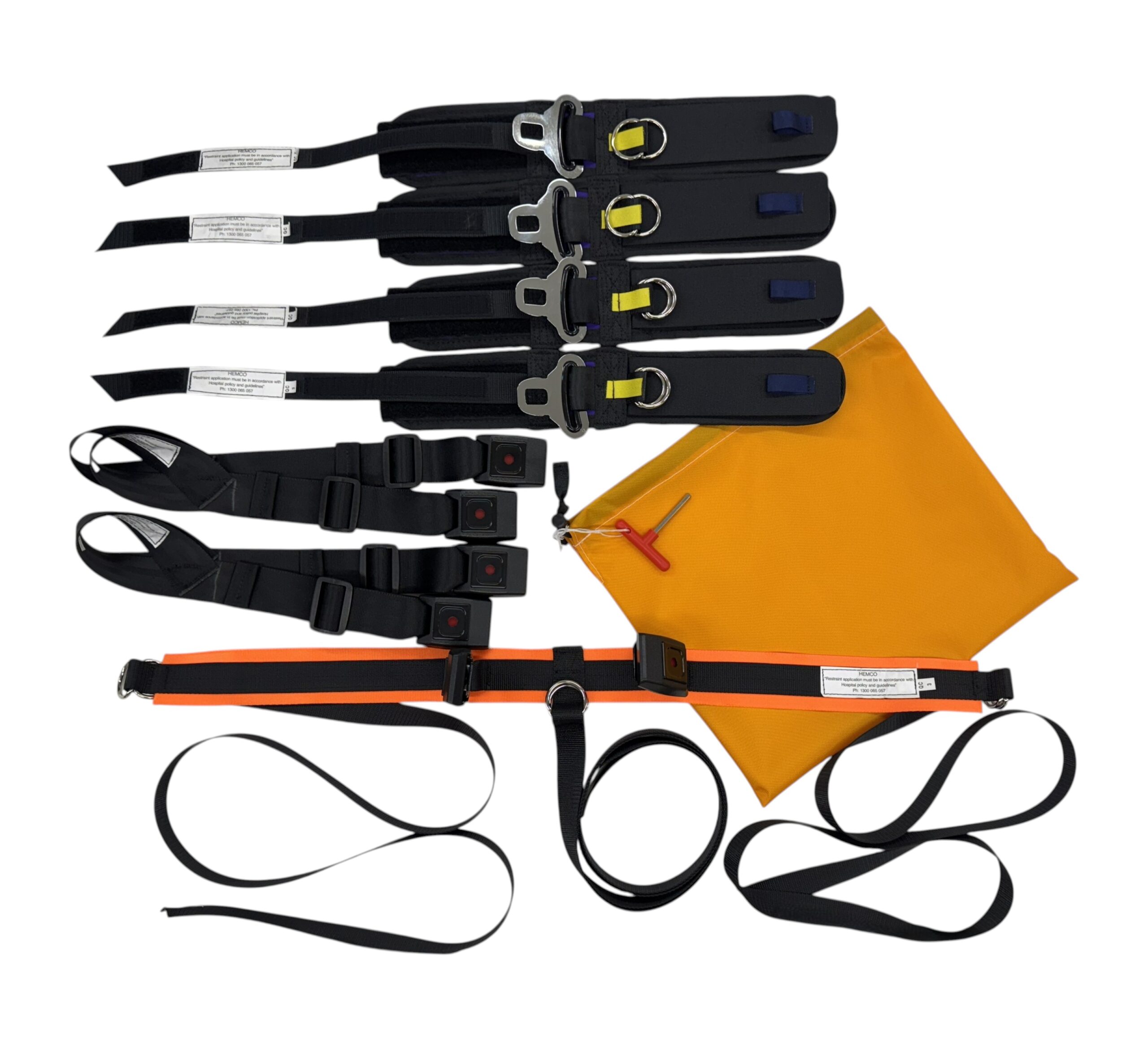 Mildura Base Hospital Small Restraint Set | Neoprene Wrist Ankle Restraint System 1 Mildura Base Hospital Small Restraint Set | Neoprene Wrist Ankle Restraint System