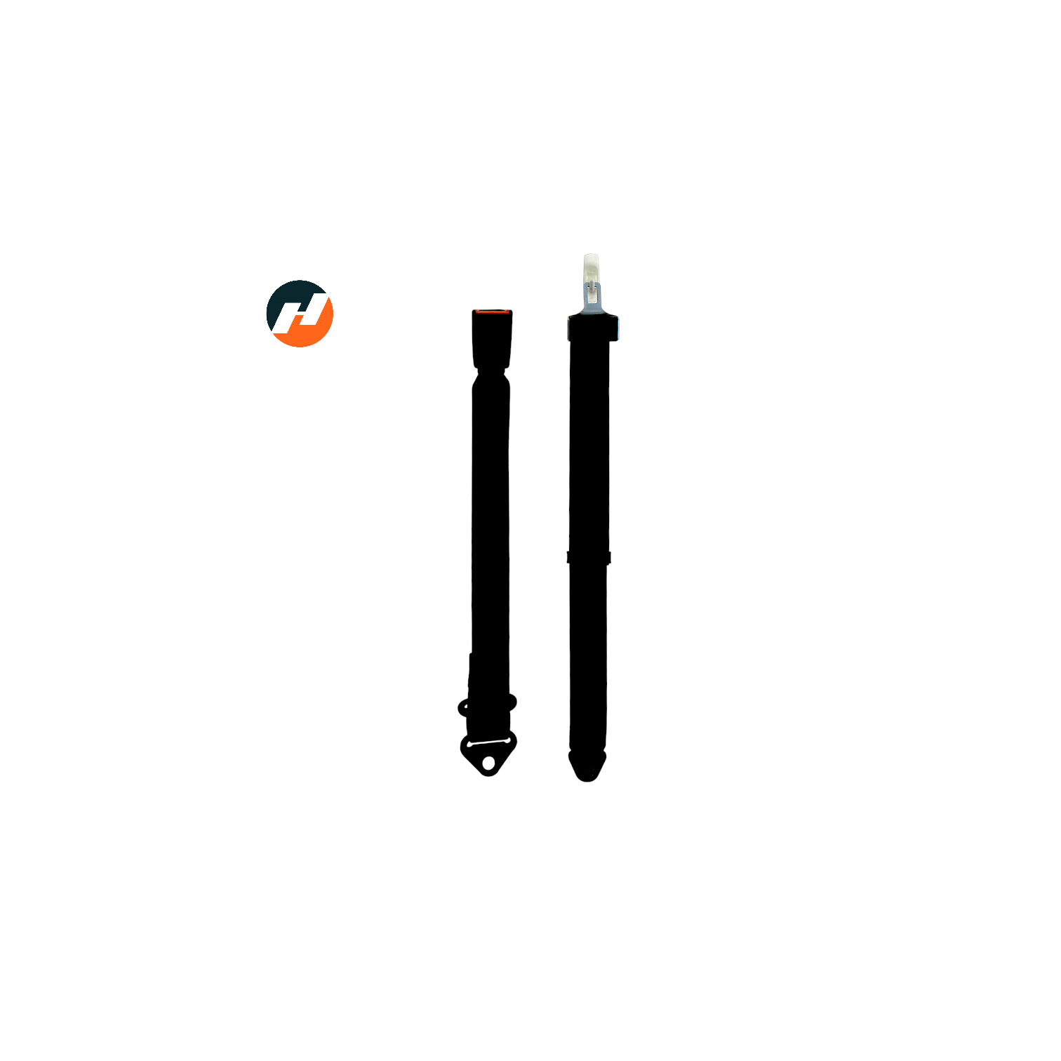 Static Rear Lap Seatbelt Set x3 - 1/2 Inch UNF