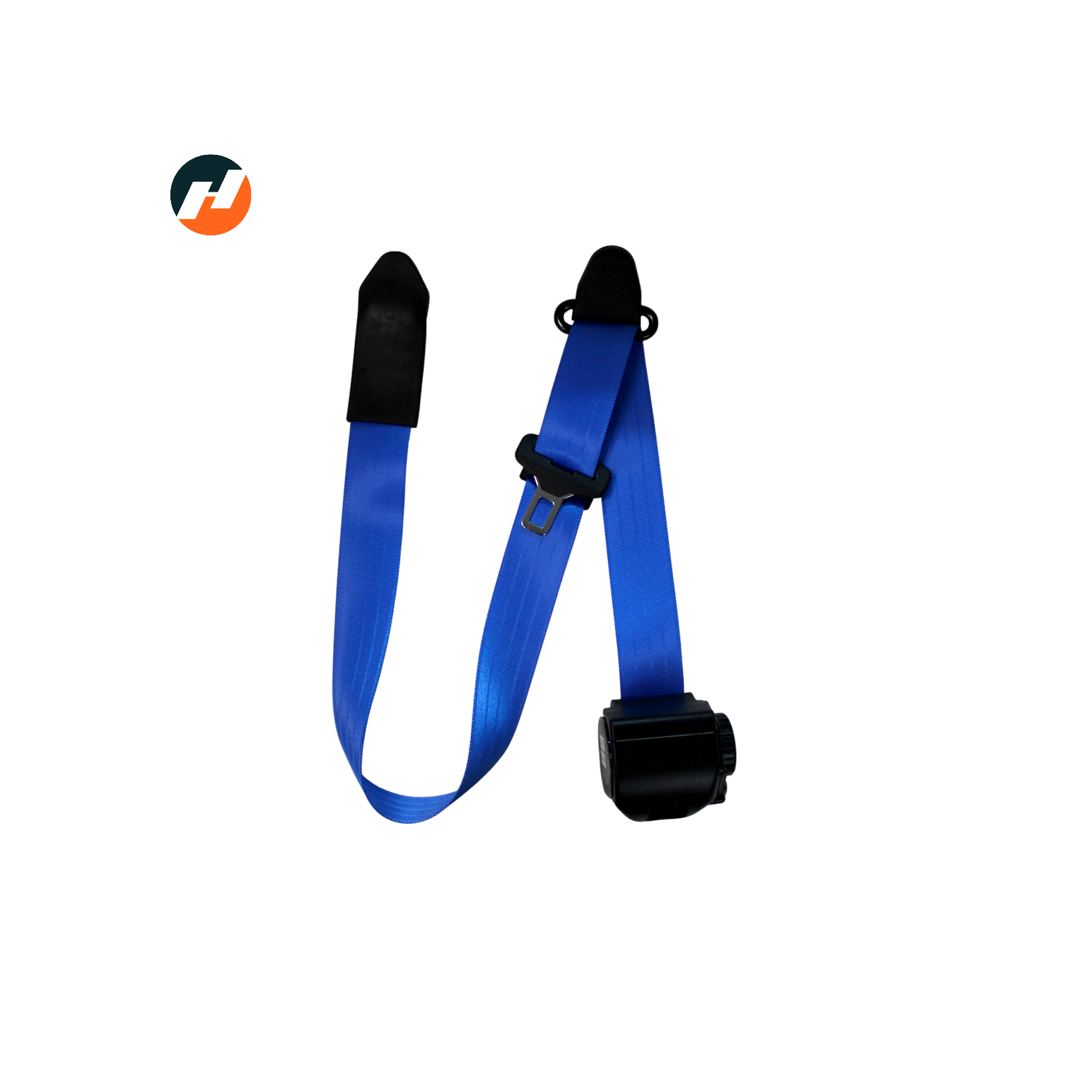 MGT 2x Retractable 3-Point Safety Seat Belt Kit - Adjustable Polyester Straps (Black)